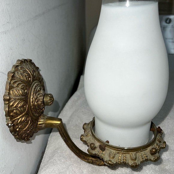 Circa 1890s Wall Sconce Set—— *new info found about age. Amazing set! - Picture 5 of 7